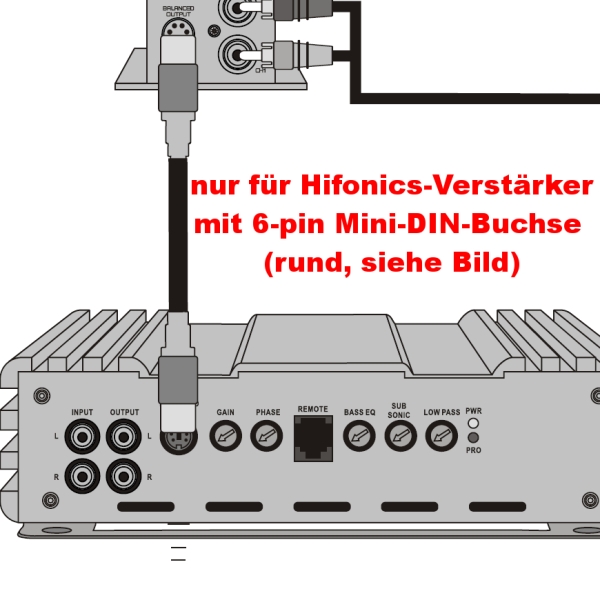 Hifonics Fernbedienung HF-BLT4 4-Kanal Basspegel 6-polig